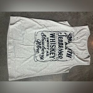 Gray Tank Top with Bold Graphic Design